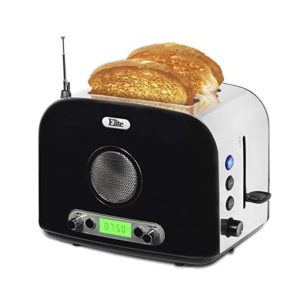 Elite Platinum ERT6067 MaxiMatic 2Slice CoolTouch AM/FM Radio