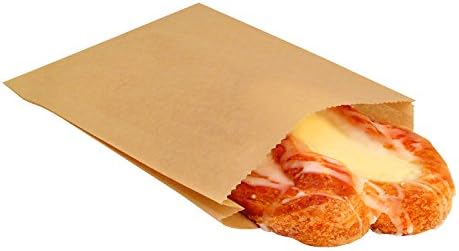 Plain Natural Kraft Paper Sandwich Snack Bags 6 x 3/4 x 6-1/2 (150)