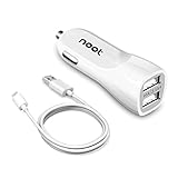 noot products Car Charger for Samsung Galaxy S6/S6 Plus/S7/S7 Edge/S4/Note 4/5/Note Edge/J7 V/J3 Eclipse/Emerge/J7 Perx/Amp Prime 2/Halo/J7 Prime-2-port 3amp Charge+6FT Micro USB Charging Cable Cord
