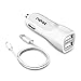 noot products car Charger for Huawei Mate SE/Honor 6X / 7X / Elate - 3.1A/15W Dual Port USB Charge Adapter with 6FT Micro USB Fast Charging Cable Cord