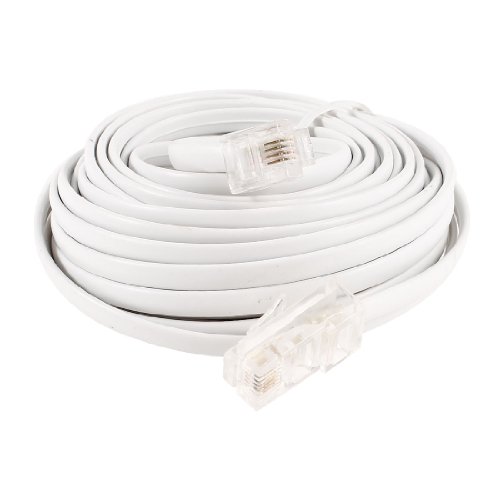Uxcell RJ11 6P4C to RJ 45 8P4C Modular Network Telephone Cables, 20 Foot for Landline Telephone