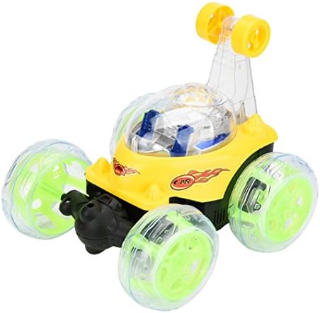 Moreocme New 360°Spinning And Flips With Color Flash &amp; Music Remote Control Truck For Kids (Yellow)