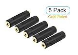 RuilingTM 5pcs Gold Plated 3.5mm Stereo Jack to 3.5mm Audio Female/female Adapter Connectors.