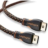 Legit Wire 10 ft 4K High Speed HDMI Cable - 18Gbps HDMI 2.0 (4K @ 60hz HDR UHD 4:4:4 Chroma) - Ethernet - Locking Head - Deep Color Ultra HD with ARC, 3D, HDCP 2.2, 28AWG, Gold Plated