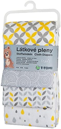 T-TOMI Cloth Diapers, Leafs, Multi Colour, One Size