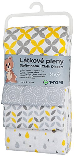T-TOMI Cloth Diapers, Leafs, Multi Colour, One Size