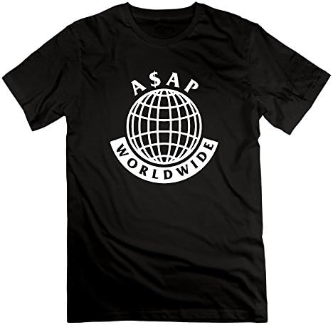 Bonsoo Men's Black A$AP Mob Logo ASAP Rocky Lord Stylish Cotton Tshirt