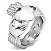 West Coast Jewelry Stainless Steel Irish Claddagh with Celtic Knot Eternity Design Ring - Size 9.0