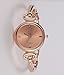 Xinge Women's Rose Gold Watch Set Quartz Jewelry Bangle Watch and Bracelet 590