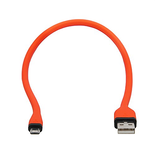 dCables Bendy & Durable Short Micro USB Charging Cable - 15 Inch - Orange