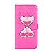 iPhone 6S Plus / 6 Plus Wallet Case,PHEZEN Bling Liquid Glitter Love Heart Flowing 3D Hourglasses Luxury Pu Leather Magnet Flip Case Cover with Credit Card Slot for iPhone 6/6S Plus 5.5