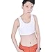 Vinaka Super Flat Les Lesbian Tomboy Short Vest Chest Binder Tops (Medium, White)