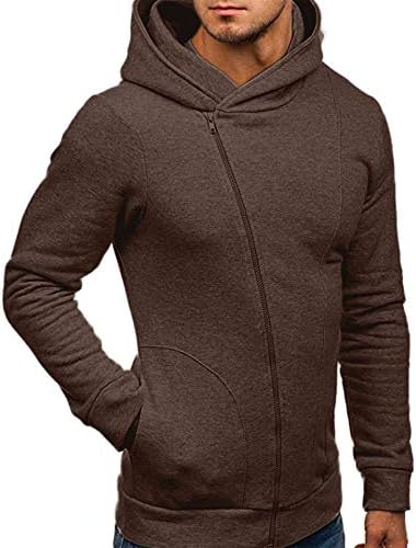 Kimdera Men‘s Winter Coat Long Sleeve Casual Zip Slim Sweatshirt Hoodies Tracksuits Jacket Blouse Tops Outwear