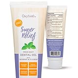 Oxyfresh Super Relief Fluoride Dental Gel: Soothes Sensitive Gums, Promotes Healing, Sore Gums, Tooth Extraction, Oral Surgery, Braces, Dentures, Canker Sores.Cavity Protection.Dentist Recommend 4oz.