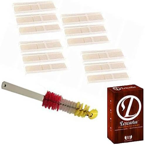 Lescana Paramount Series Clarinet Reeds 12 PACK (Size 2.5) with Bonus Clarinet Mouthpiece Brush