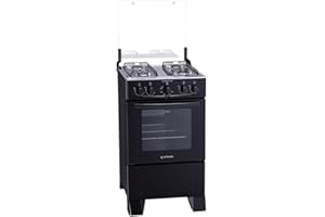 Fogão Atlas 4 bocas preto com forno limpa fácil Coliseum Plus - Forno 50l
