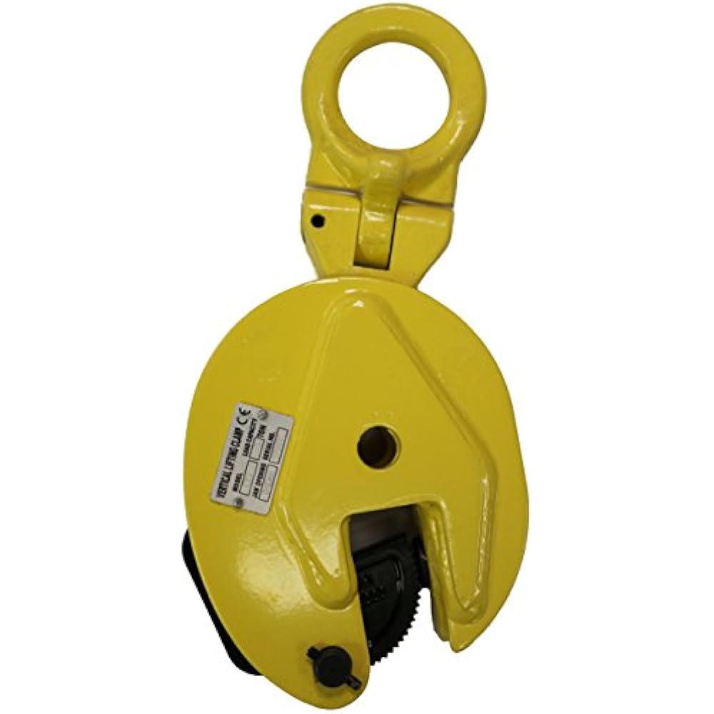 VLift Industrial Vertical Plate Lifting Clamp Steel 2204 Lb WLL