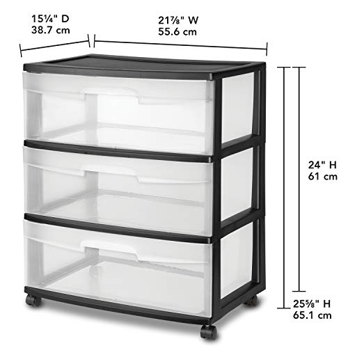 Sterilite 3 Drawer Cart - Image 2