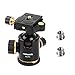 Pergear TH3 Pro DSLR Camera Tripod Ball Head, 8KG/17.6lbs Loading Capacity, 360 Degree Swivel, Metal Build Quality, Fine Tuning Damping, U-Shaped Groove Design for Easy Switching Into Vertical Mode primary