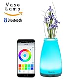 Morpilot Bluetooth Smart Cordless Vase lamp LED Night Light,Indoor/Outdoor Light-Portable Moving Table Lamp for Kids Room,Hallway(Round Shape)