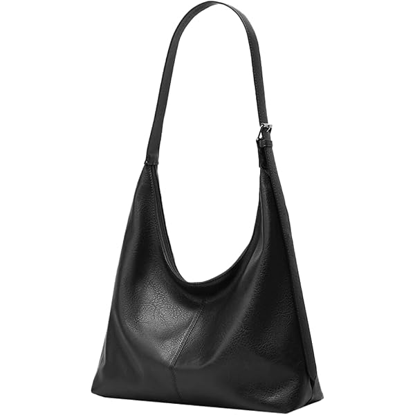 Women's Slouchy Nylon Tote Bag - Multiple Pockets, Adjustable Strap, Crossbody Shoulder Hobo Purse - View #9