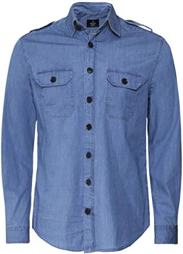 Hackett Men's Military Overshirt Blue XL