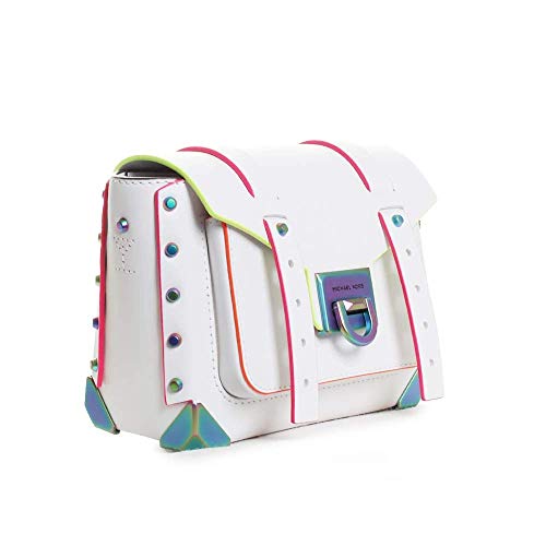 MICHAEL Michael Kors Manhattan Small Messenger Crossbody Optic White
