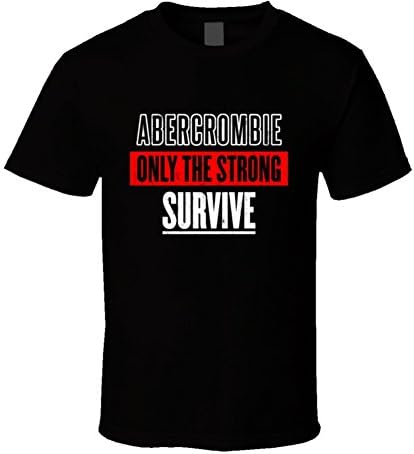 Jokertshirt Abercrombie North Dakota Only The Strong Survive Funny City T Shirt M Black
