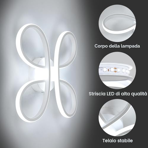 Comely 30W 3400LM LED Ceiling Light Flower Ceiling Light White LED Lamp for Different Rooms Like Bedroom Living Room Cool White 6500K Larger Size 40cm Diagonal
