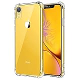 MoKo Cover Compatible for iPhone XR Case, Crystal Clear Reinforced Corners TPU Bumper + Anti-Scratch Hybrid Rugged Transparent Hard Panel Cover Fit with Apple iPhone XR 6.1 inch 2018 - Crystal Clear