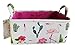 FANKANG Rectangular Laundry Basket Nursery Storage Fabric Storage Bin Storage,Gift Baskets (Flamingo)