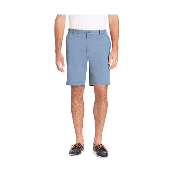 IZOD Men's Saltwater 9.5" Flat Front Chino Short Beachwear Central