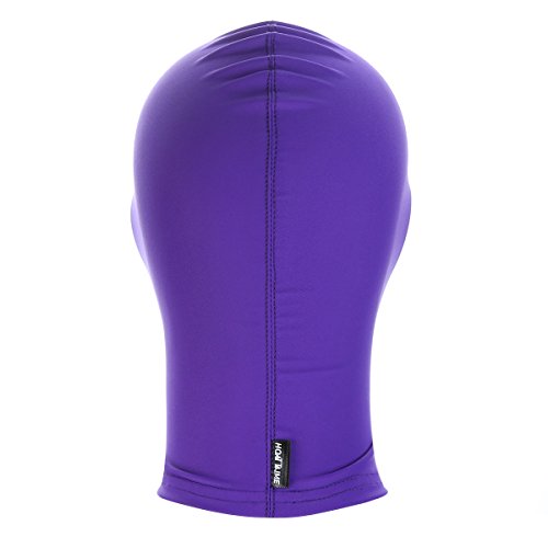 HOT TIME Unisex Lycra Spandex Zentai Hood Mask (S-Small, Purple-Open Eyes) - Thumbnail 3