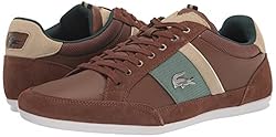 Lacoste Men's Chaymon Sneaker, Dark Brown/Dark