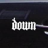 VINYL DOWN SOUTHERN DECORATION ART CAR DECAL STICKER AUTO LAPTOP HELMET WHITE DIE CUT CAR METAL ROCK BAND ADHESIVE VINYL