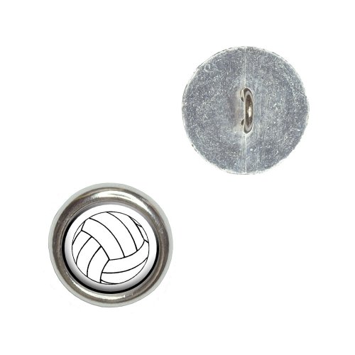 Volleyball Metal Craft Sewing Novelty Buttons - Set of 4