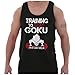 Training to Beat Goku Super Nerdy Ninja Tank Top Black