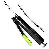 Oxean Professional Heavy Duty Pistol Grip Aluminum Grease Gun, 14 Oz up to 4500psi, Includes both 14