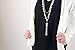 Sarah Women's Layered Pearl Fashion Lanyard with Tassel Pendant