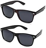 zeroUV ZV-8452mn Polarized Wayfarer Sunglasses (Pack of 2)