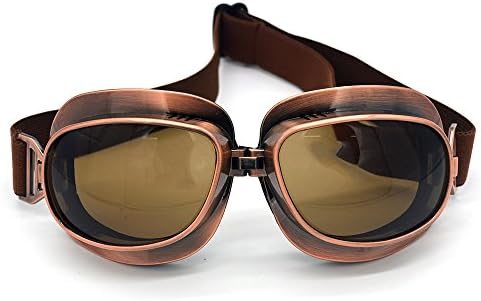 Aviator Retro Motorcycle Vintage Goggles Eyewear Cruiser Pilot - Foto 8