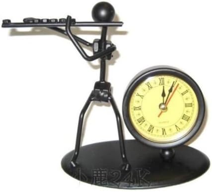 Amazon Co Jp S W フルート 置き時計 アイアン 製 手作り 音楽 家 ホーム キッチン