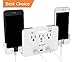 USB Wall Charger,Portable Wall Mount Outlet Plug with Dual USB Charging Ports and Quick Charger 3.0,3-Outlet Adapter,LED Sensor Night Light,2 Slide Out Phone Holders for Cellphone by ZONV