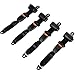 Retractable Universal Golf Cart Seat Belts and Bracket Kit for Most EZGO, Club Car DS, Yamaha, and Other Golf Cart - 4x Seat Belts