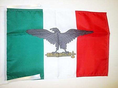 Piccola BANDIERINA FASCISTA RSI Italia 14 x 21 cm AZ FLAG ...