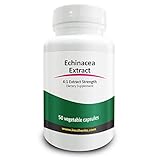 Real Herbs Echinacea Extract - Derived from 2000mg of Echinacea Purpurea Root per serving with 4:1 Extract Strength - Immune System Support, Natural Anti-Inflammatory Agent - 50 Vegetarian Capsules