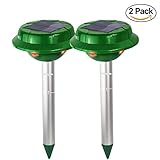 VENSMILE Solar Snake Repellent Repel Mole Rodent Gopher Vole Rat Mice Groundhog Pest Repeller for Outdoors Garden Yard and Pet Safe (2)