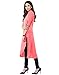 Janasya Women's Pink Indo Western Crepe Kurti X-large
