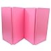 Soozier PU Leather Gymnastics Tumbling/Martial Arts Folding Mat, Pink, 4 x 6' x 2