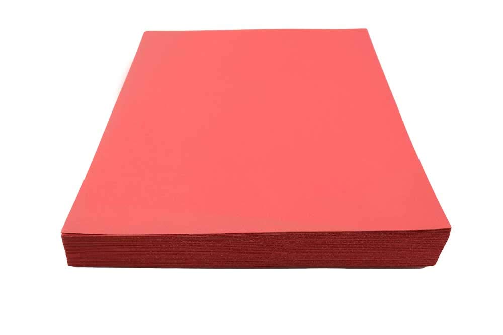 House of Card & Paper A4 220 GSM Coloured Card - Red (Pack of 100 Sheets) HCP146